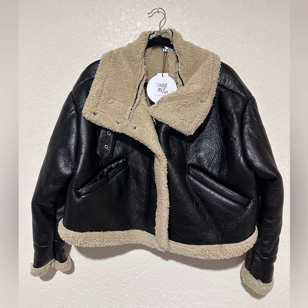 Princess Polly Kimmons Faux Leather Jacket Size 0 Fits up to a medium - Picture 5 of 7
